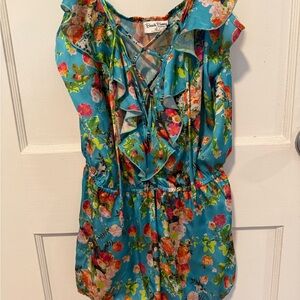 Beach Bunny Floral Romper Coverup